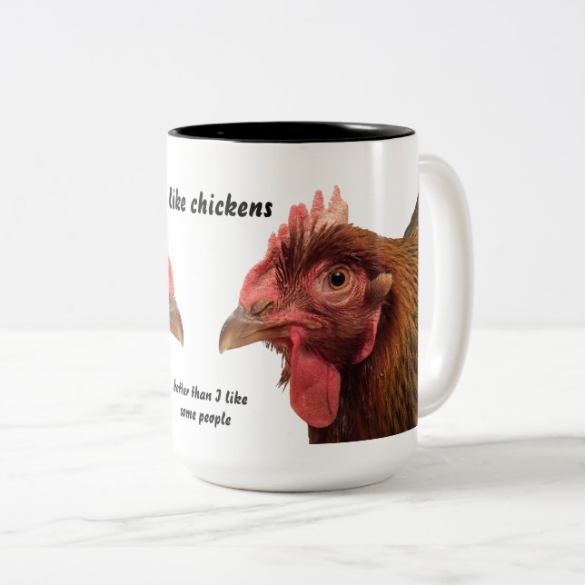 Chicken mug - I like chickens (Front Right)