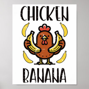 Chicken Nana Cute Song Dance Fruit Kids Youth Men  Poster