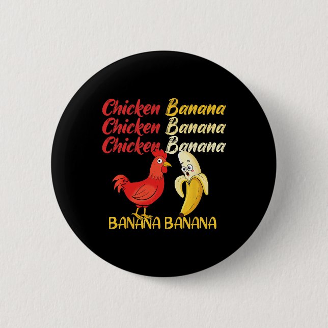 Chicken Nana Funny Meme Random Humor  Button (Front)