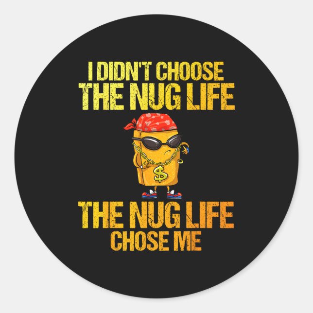 Chicken Nugget Art For Men Women Kids Chicken Nugg Classic Round Sticker (Front)