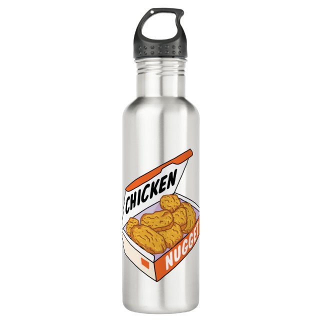 Chicken Nugget Box Stainless Steel Water Bottle (Front)