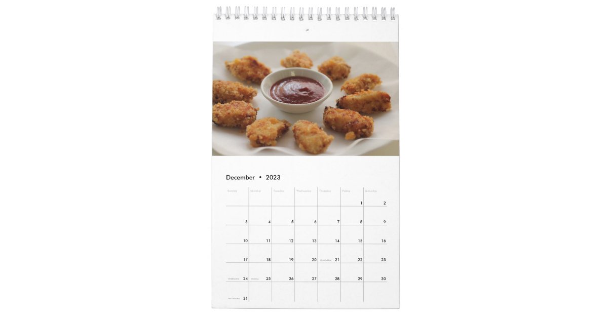 Chicken Nugget Calendar 2018 Zazzle