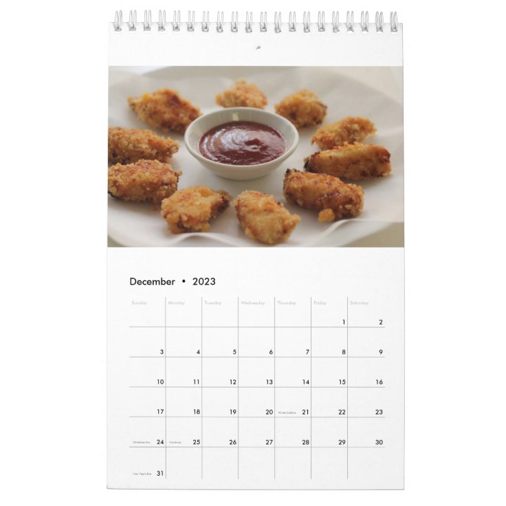 Chicken Nugget Calendar 2018 Zazzle