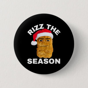 Chicken Nugget Christmas Rizz The Season - Uni-adu Button