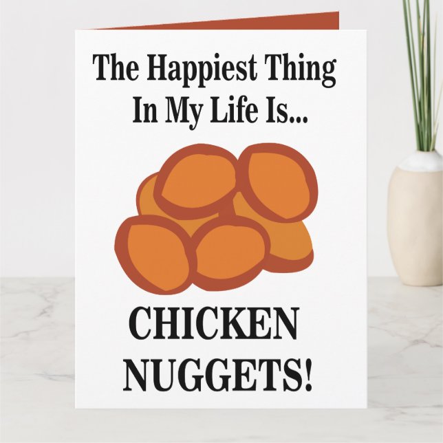 Chicken Nugget Fast Food Funny Chicken Nugget Card (Front)