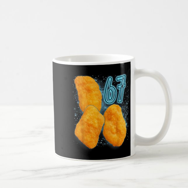 Chicken Nugget Lover 67 Meme Six Seven Fried Chick Coffee Mug (Right)