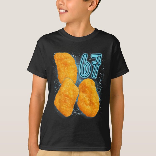 Chicken Nugget Lover 67 Meme Six Seven Fried Chick T-Shirt (Front)