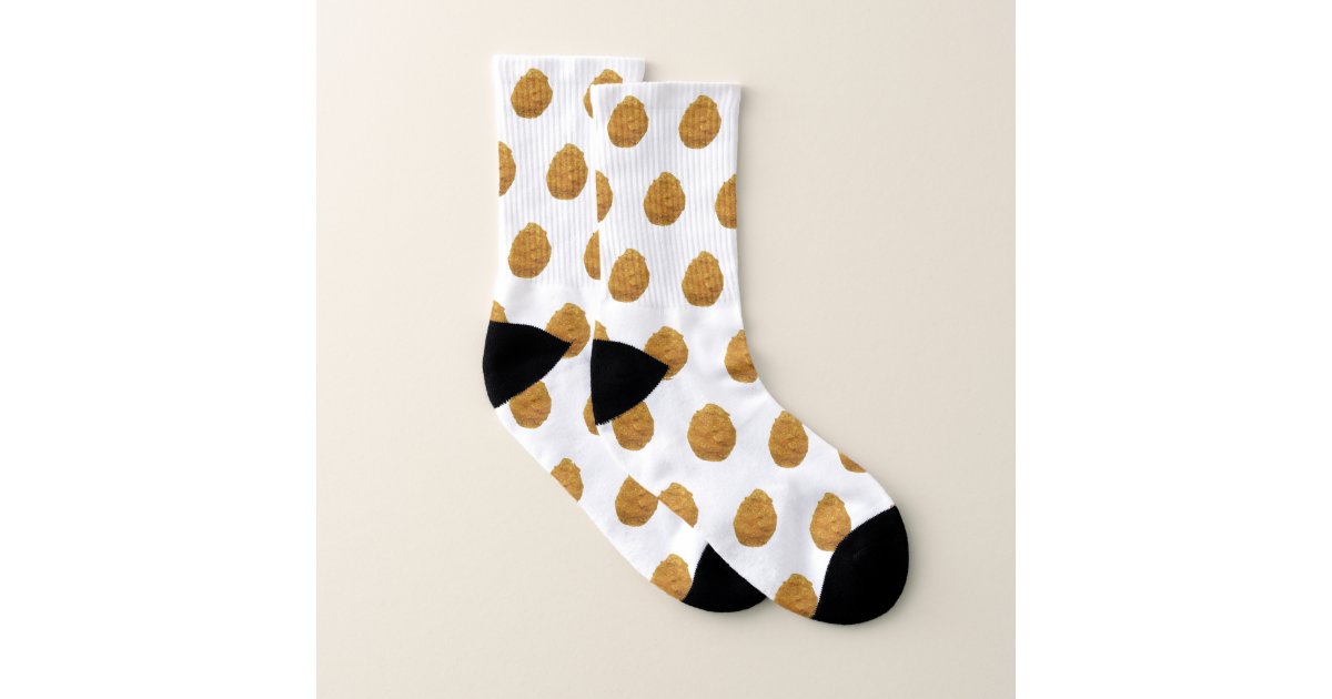 Chicken Nugget Print Socks | Zazzle.com