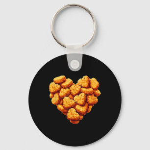 Chicken Nuggets Are My Valentine Heart Funny Valen Keychain
