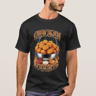 Chicken Nuggets Bowl Fire Lightning Bootleg T-Shirt