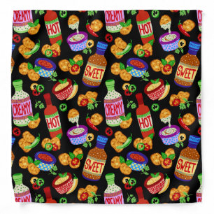 Chicken nuggets & dipping sauce bandana