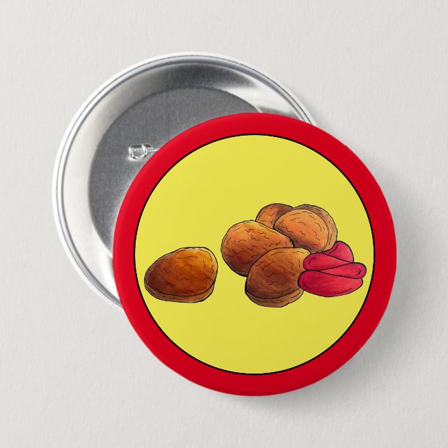Chicken Nuggets Ketchup Junk Fast Food Foodie Button (Front & Back)