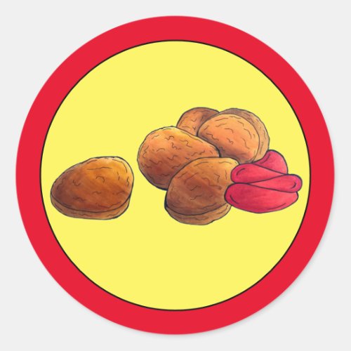 Chicken Nuggets Ketchup Junk Fast Food Foodie Classic Round Sticker