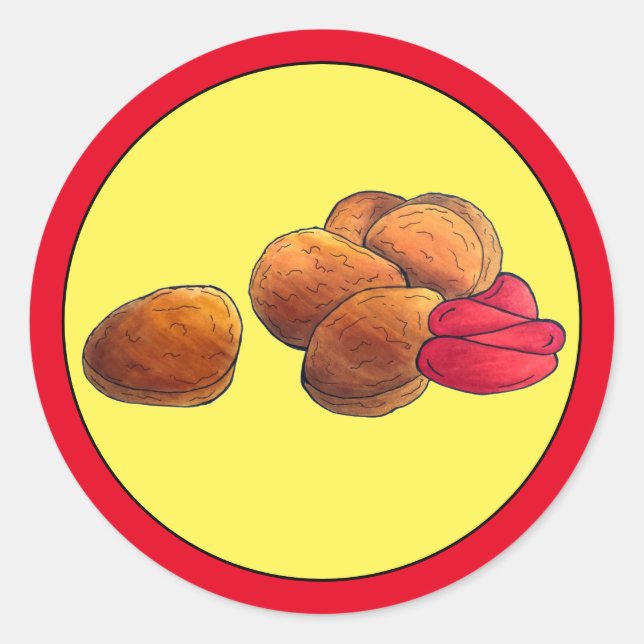 Chicken Nuggets Ketchup Junk Fast Food Foodie Classic Round Sticker (Front)