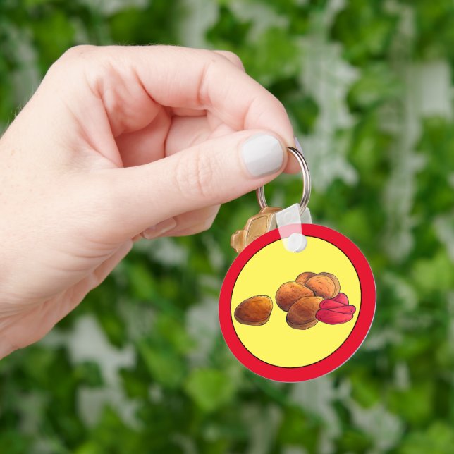 Chicken Nuggets Ketchup Junk Fast Food Foodie Keychain (Hand)