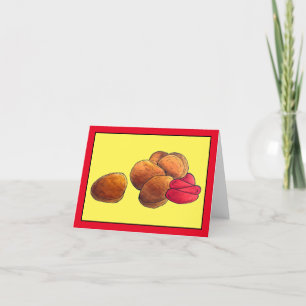Chicken Nuggets Ketchup Junk Fast Food Foodie Letterpress Thank You Card