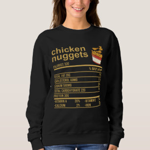 Chicken Nuggets Nutrition Facts Apparel  Thanksgiv Sweatshirt