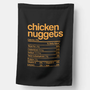Chicken Nuggets Nutrition Facts Funny Thanksgiving House Flag