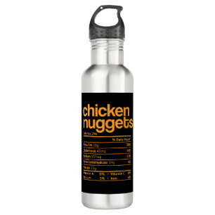 Chicken Nuggets Nutrition Facts Funny Thanksgiving Stainless Steel Water Bottle