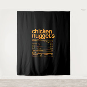 Chicken Nuggets Nutrition Facts Funny Thanksgiving Tapestry