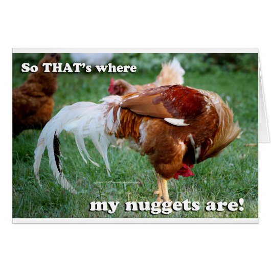 Chicken Nuggets - Rooster Cards (Front Horizontal)