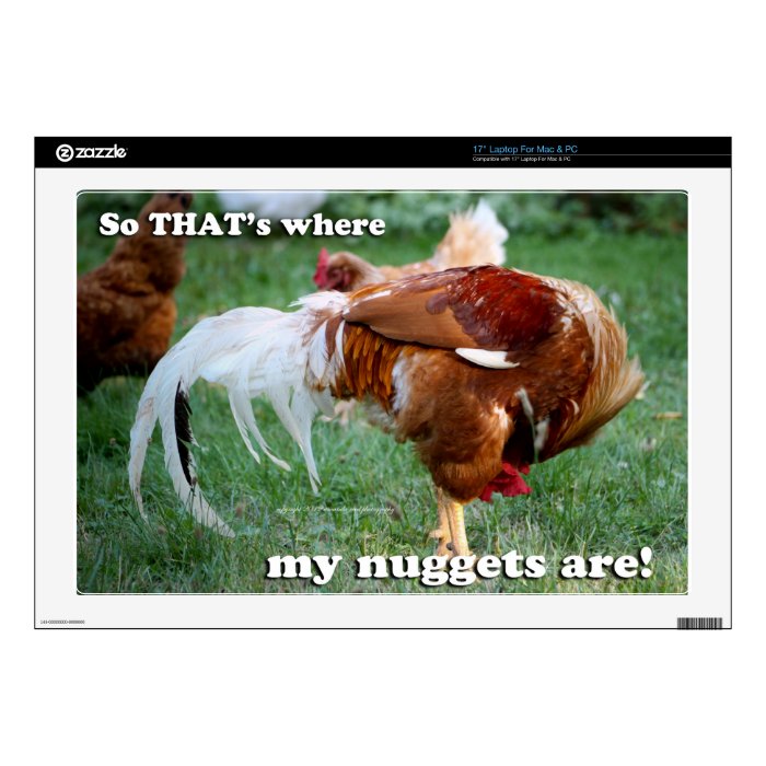 Chicken Nuggets   Rooster Laptop Skin