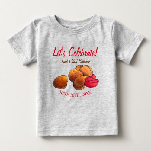 Chicken Nuggets with Ketchup Junk Fast Food Foodie Baby T_Shirt