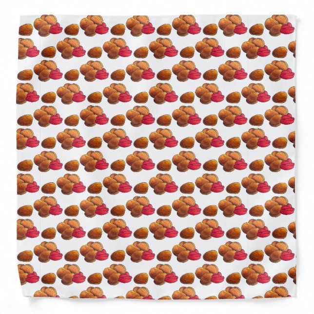 Chicken Nuggets with Ketchup Junk Food Foodie Bandana (Front)