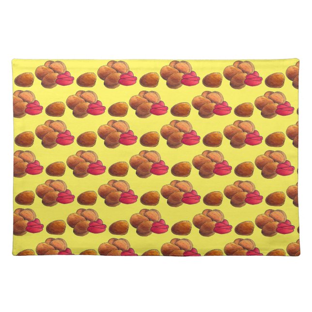 Chicken Nuggets with Ketchup Junk Food Foodie Cloth Placemat (Front)
