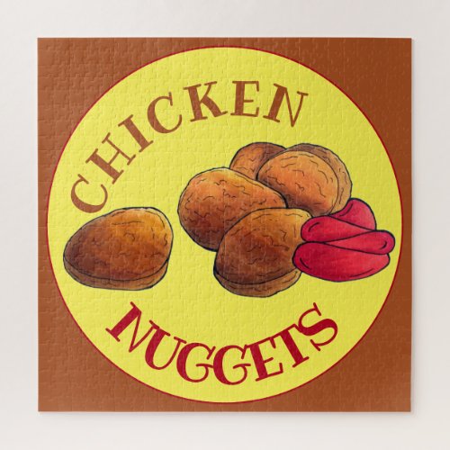 Chicken Nuggets with Ketchup Junk Food Foodie Jigsaw Puzzle