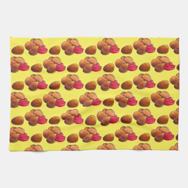 Chicken Nuggets with Ketchup Junk Food Foodie Kitchen Towel (Horizontal)