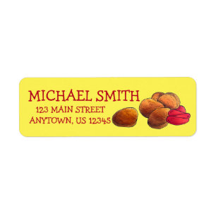 Chicken Nuggets with Ketchup Junk Food Foodie Label