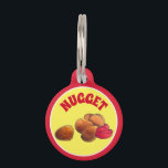 Chicken Nuggets with Ketchup Junk Food Foodie Pet ID Tag<br><div class="desc">Design features an original illustration of chicken nuggets with a squirt of ketchup. Great for any junk food foodie. This design is also available on other products. Lots of additional food designs are also available from this shop. Don't see what you're looking for? Need help with customization? Contact Rebecca to...</div>