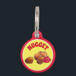 Chicken Nuggets with Ketchup Junk Food Foodie Pet ID Tag<br><div class="desc">Design features an original illustration of chicken nuggets with a squirt of ketchup. Great for any junk food foodie. This design is also available on other products. Lots of additional food designs are also available from this shop. Don't see what you're looking for? Need help with customization? Contact Rebecca to...</div>