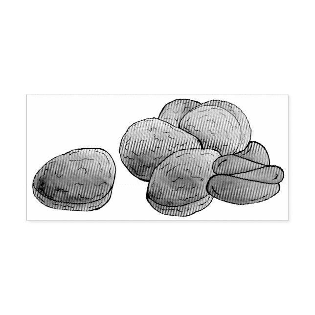 Chicken Nuggets with Ketchup Junk Food Foodie Rubber Stamp (Imprint)