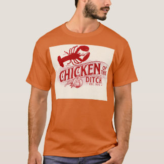 Chicken Of The Ditch Retro Vintage Crawfish Cajun  T-Shirt