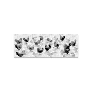 Chicken on light green background self-inking stamp