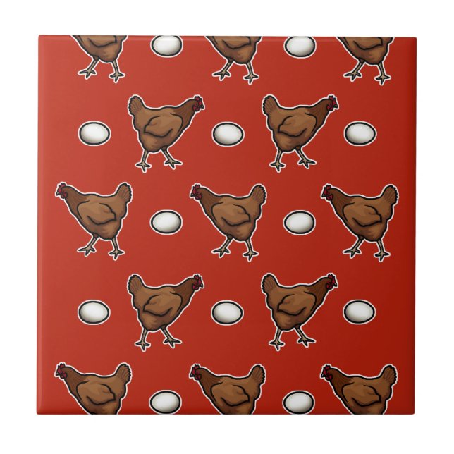 Chicken or the Egg? Ceramic Tile (Front)