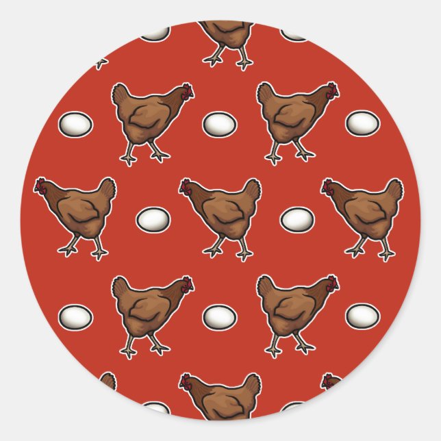 Chicken or the Egg? Classic Round Sticker (Front)