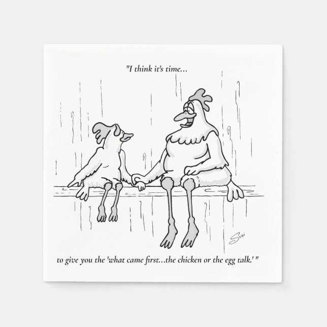 Chicken or the Egg Napkins (Front)