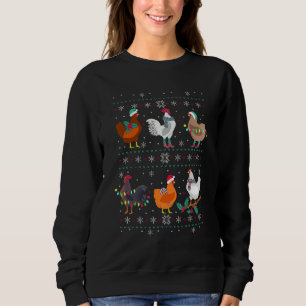 Chicken Owner Birb Memes Farmer Ugly Christmas Chi Sweatshirt