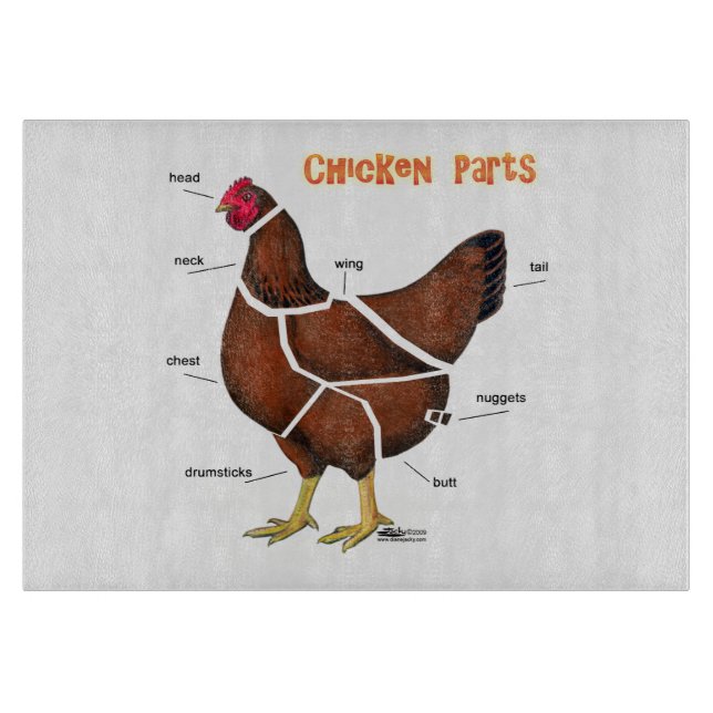 Chicken Parts Cutting Board (Front)