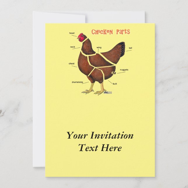 Chicken Parts Invitation (Front)