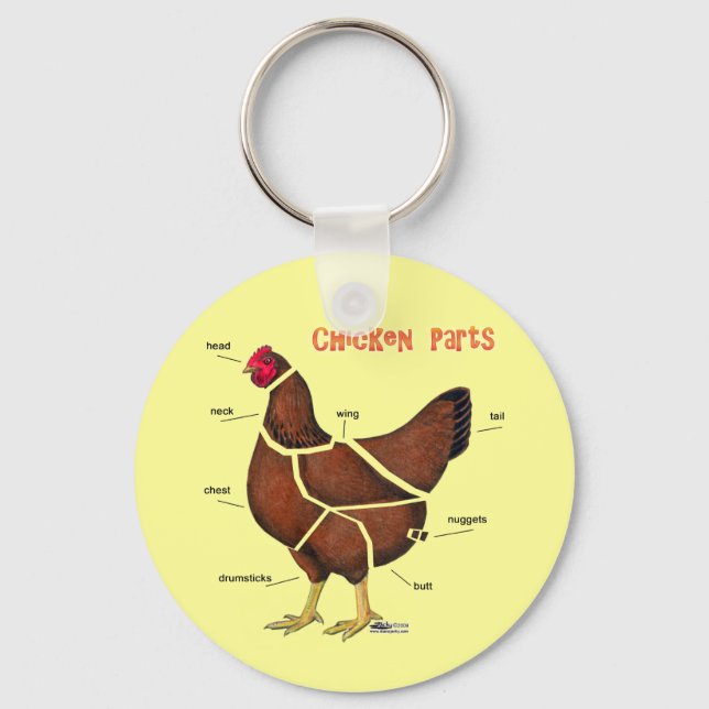 Chicken Parts Keychain (Front)