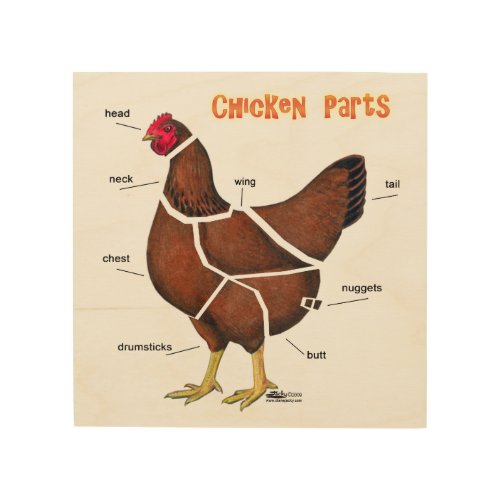 Chicken Parts Wood Wall Art