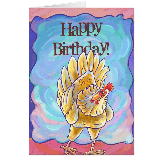 Chicken Party Center Cards (Front)
