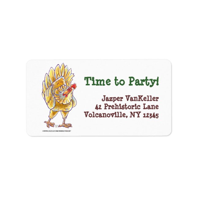 Chicken Party Center Label (Front)