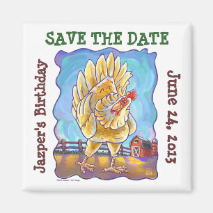 Chicken Party Center Magnet