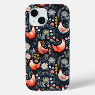 Chicken Pattern iPhone 15 Case