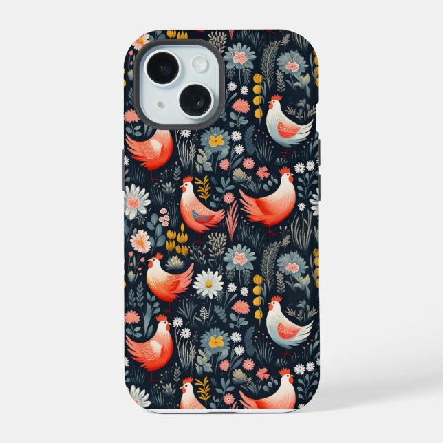 Chicken Pattern Iphone Case (Back)